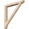 Ekena Millwork Traditional Slat Smooth Bracket w/ Offset Brace, Douglas Fir, 5 1/2"W x 42"D x 42"H BKT0604X42X42TRA06SDF - alternate 1